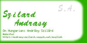 szilard andrasy business card