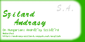 szilard andrasy business card